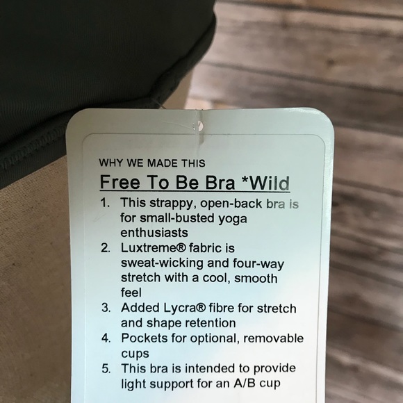 NWT DKFR LULULEMON FREE TO BE BRA WILD - - Size 12 - Picture 4 of 7
